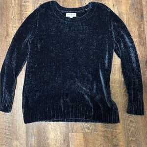 Midnight Blue Velvet/Chenille Orvis Sweater